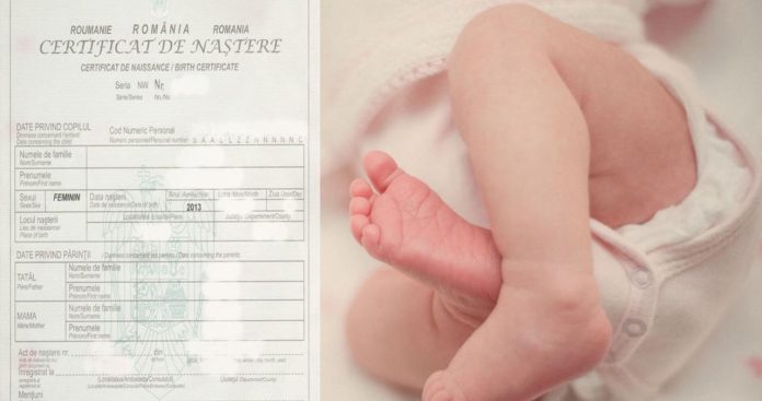 Parinti la starea civila prezentand certificatul medical constatator pentru eliberarea certificatului de nastere